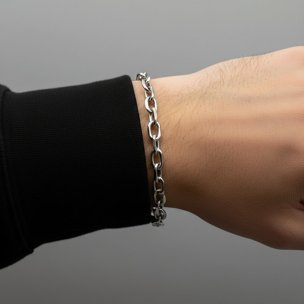 Toggle Bracelet (Silver) 7MM