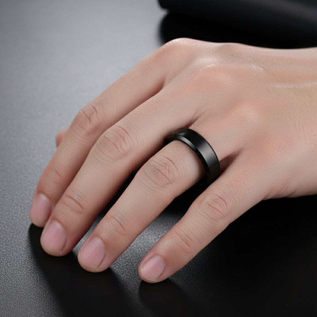 Black Titanium Ring (6MM)