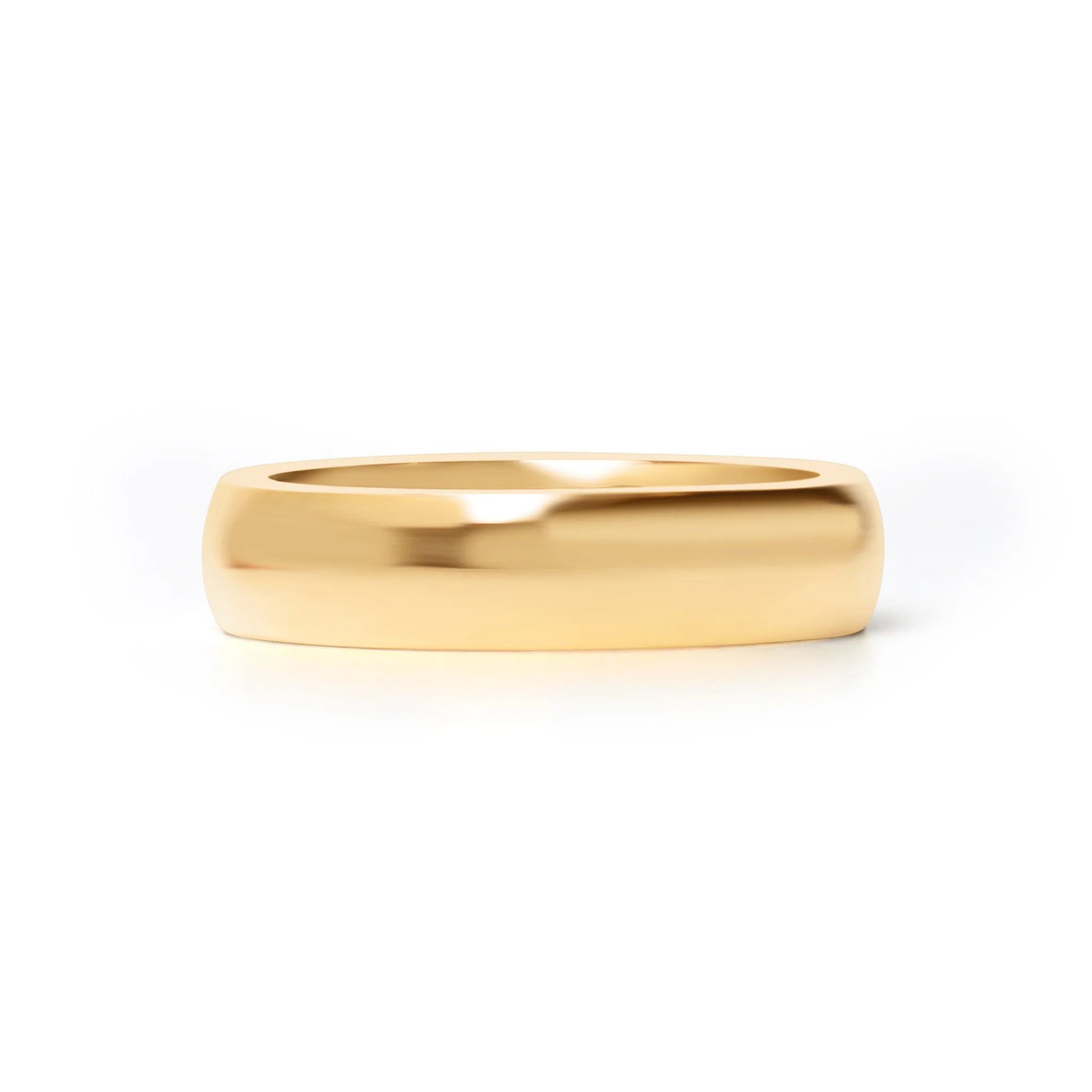 Gold 18K PVD Stainless Steel Band Ring (6MM)