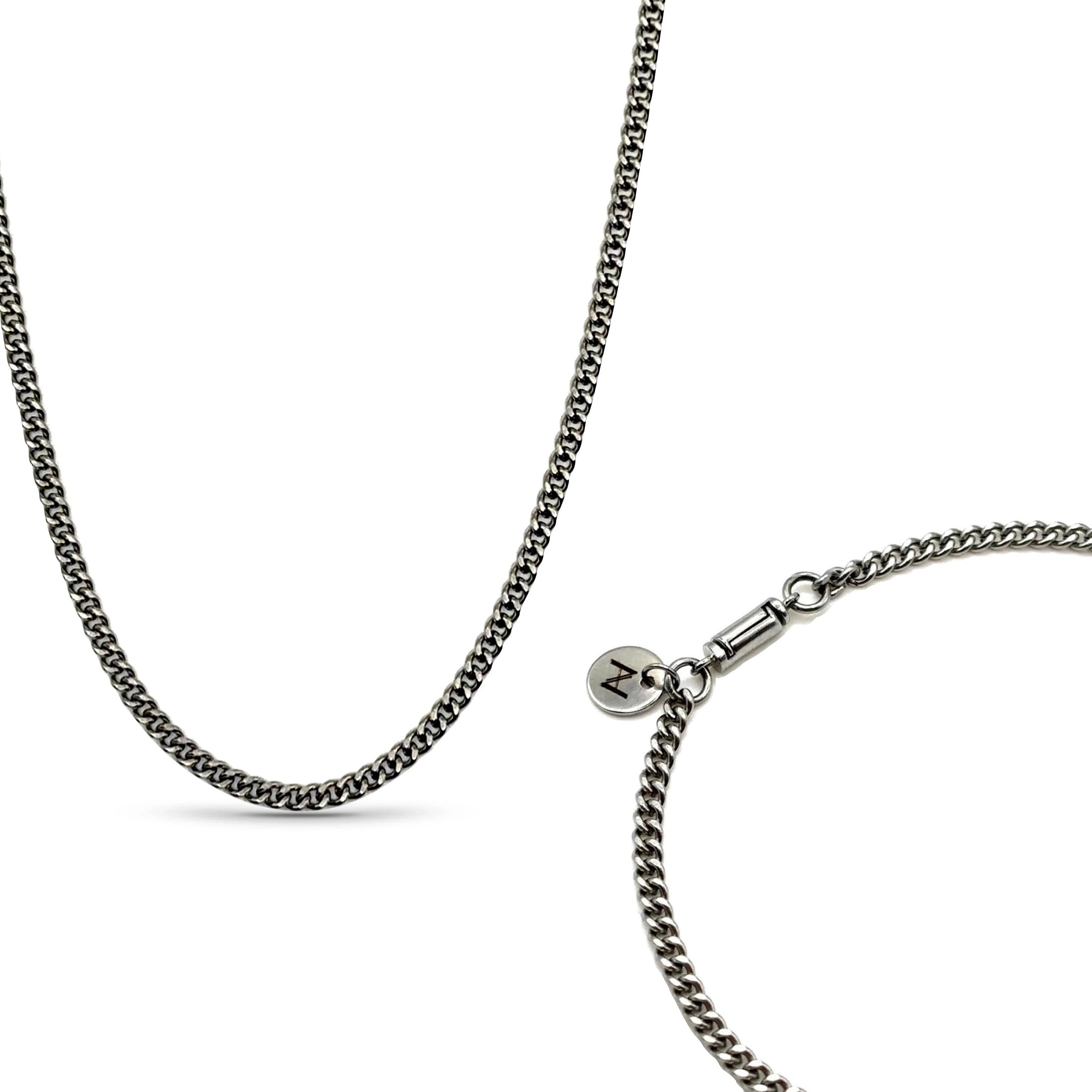 Cuban Link Chain Set (Silver) 3MM