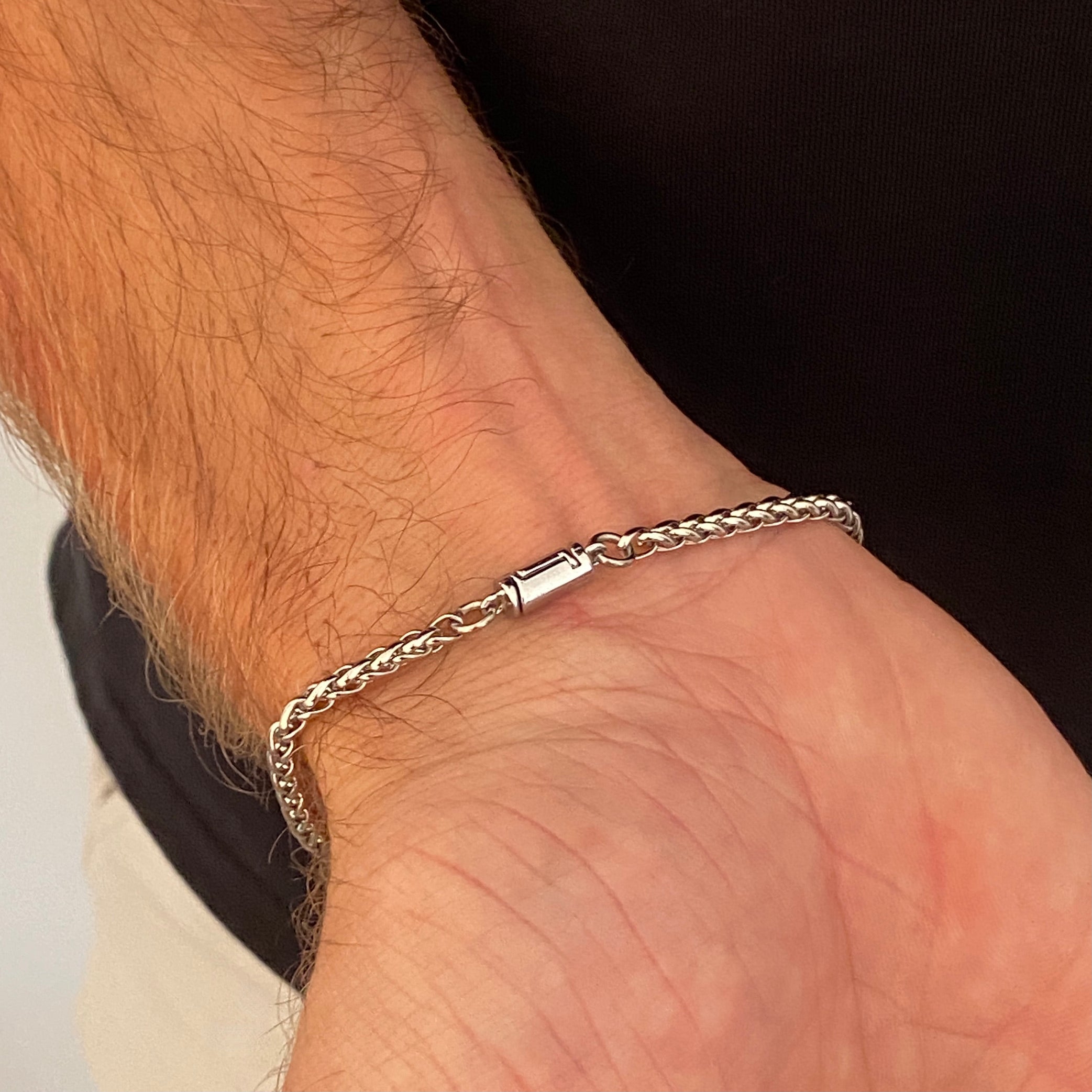 Wheat Bracelet (Silver) 3MM