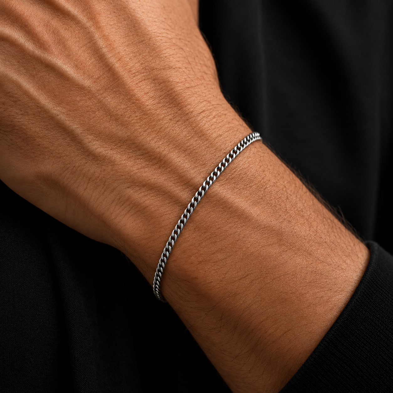 Cuban Link Bracelet (Silver) 3MM