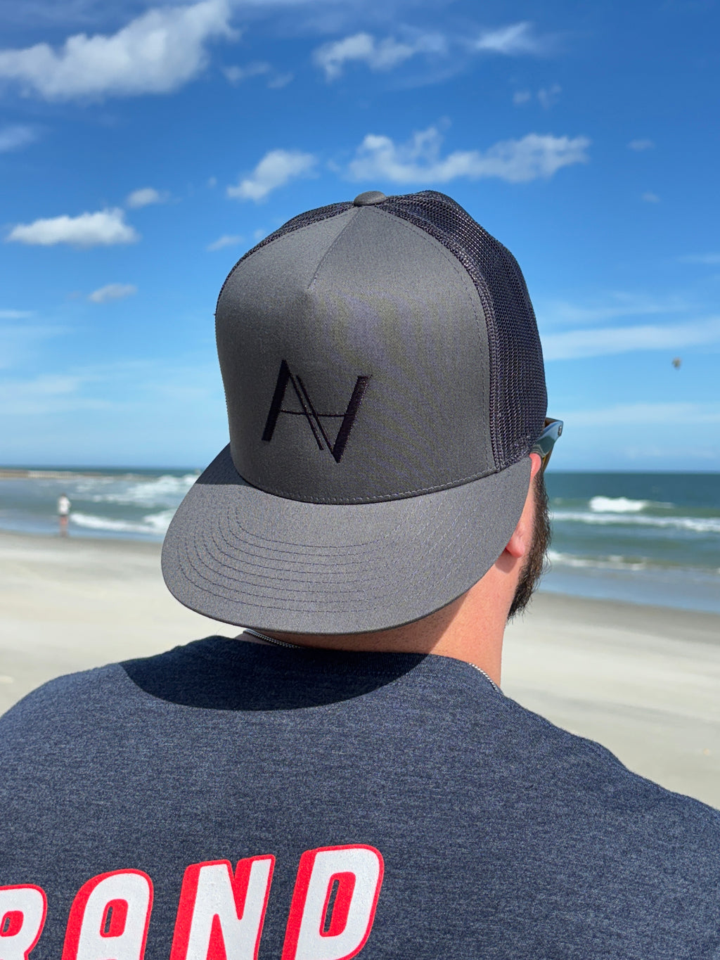 Charcoal Flat Brim Snapback Hat