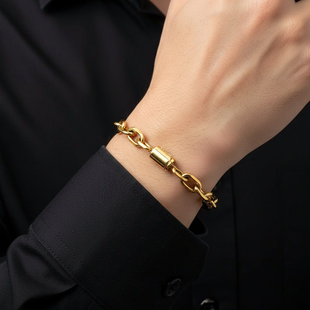 Toggle Bracelet (Gold) 7MM