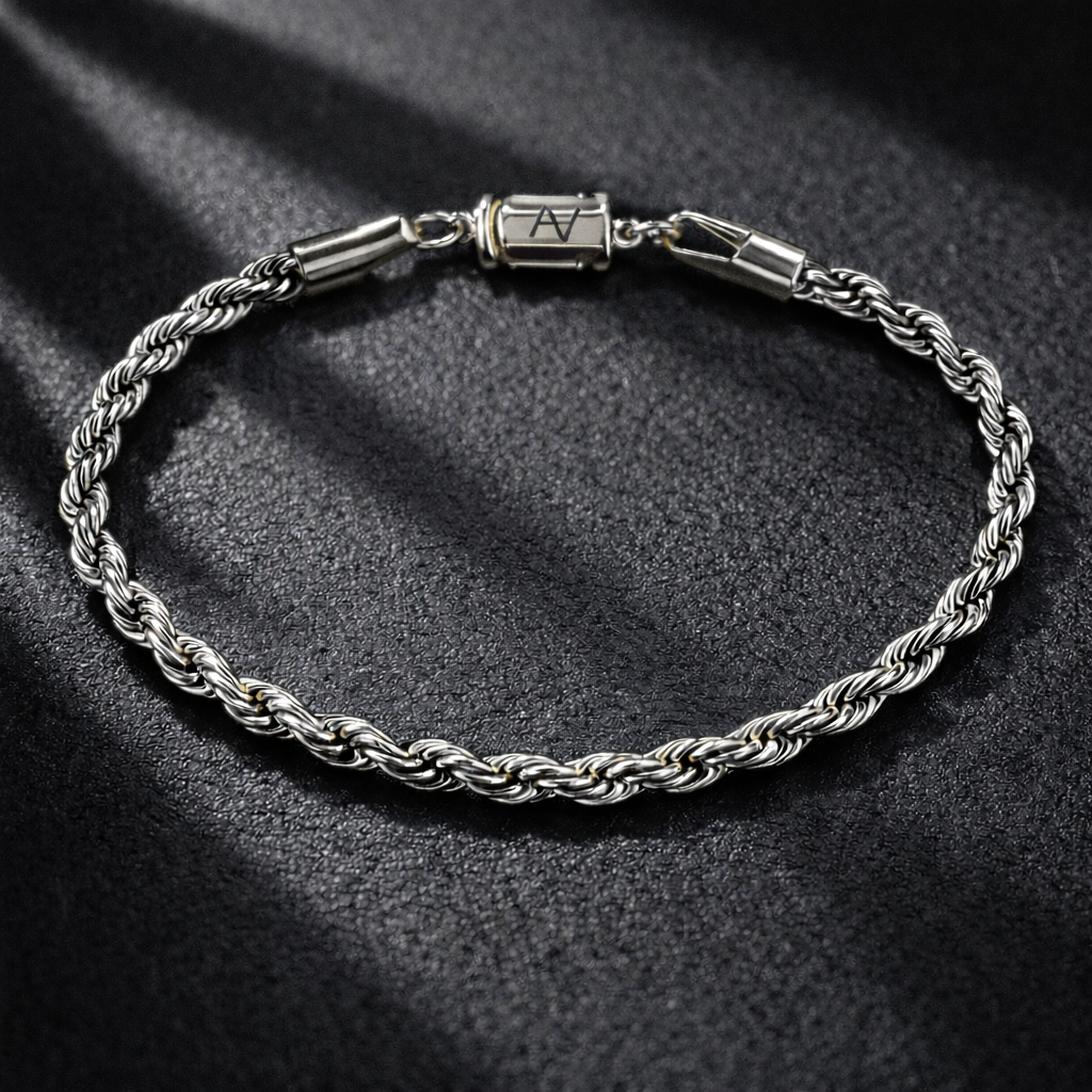 Rope Bracelet (Silver) 5MM