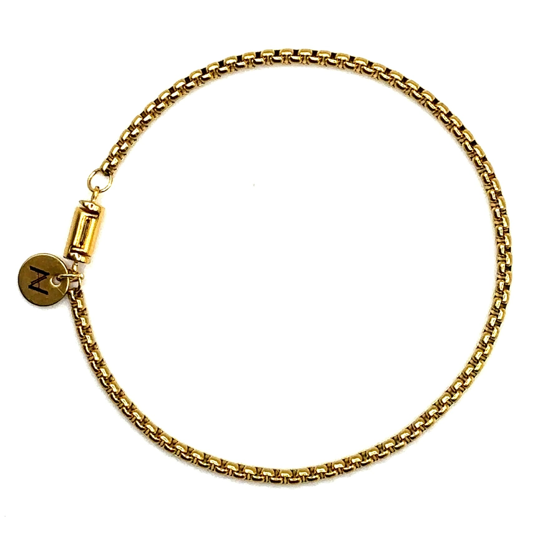 Box Bracelet (Gold) 2MM
