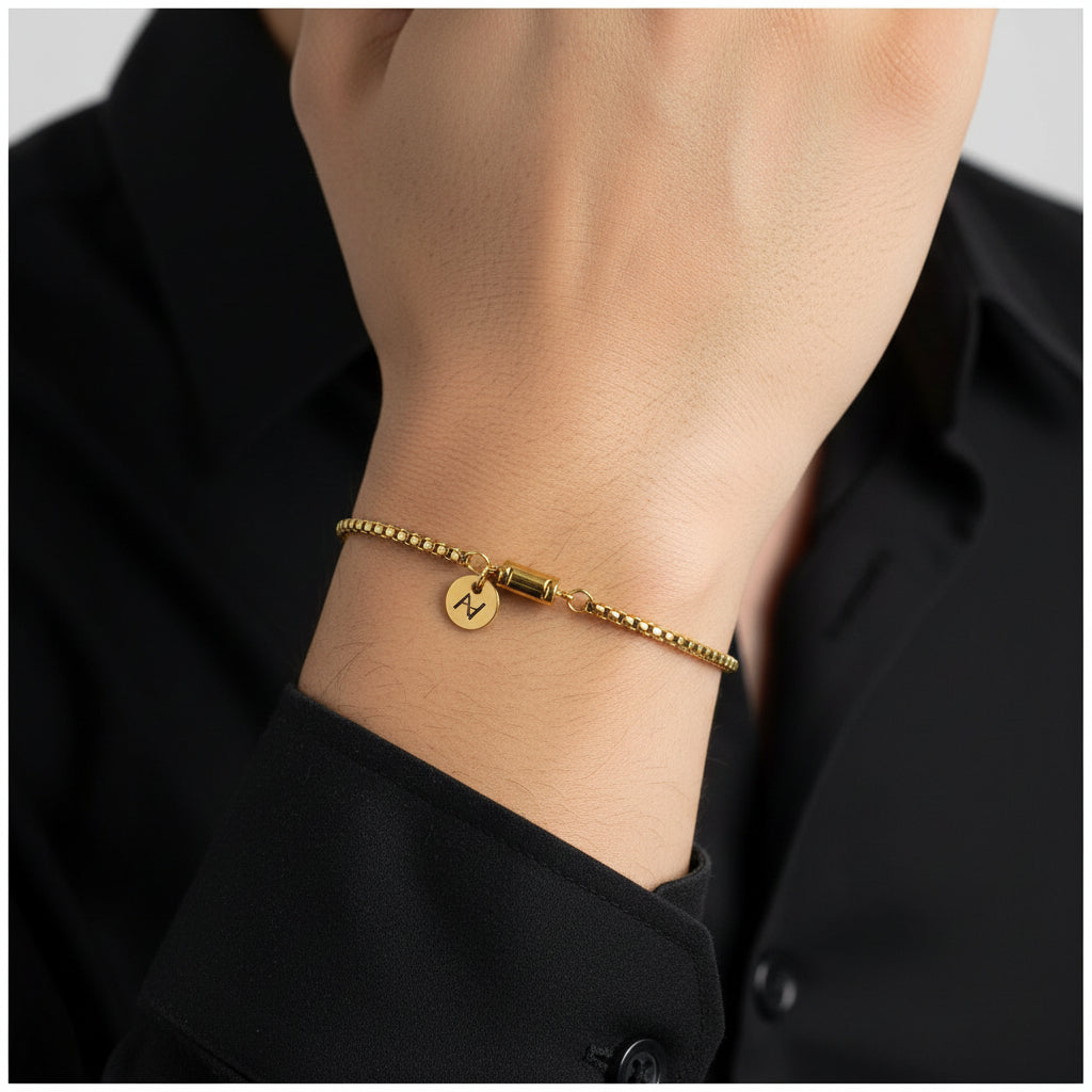Box Bracelet (Gold) 2MM