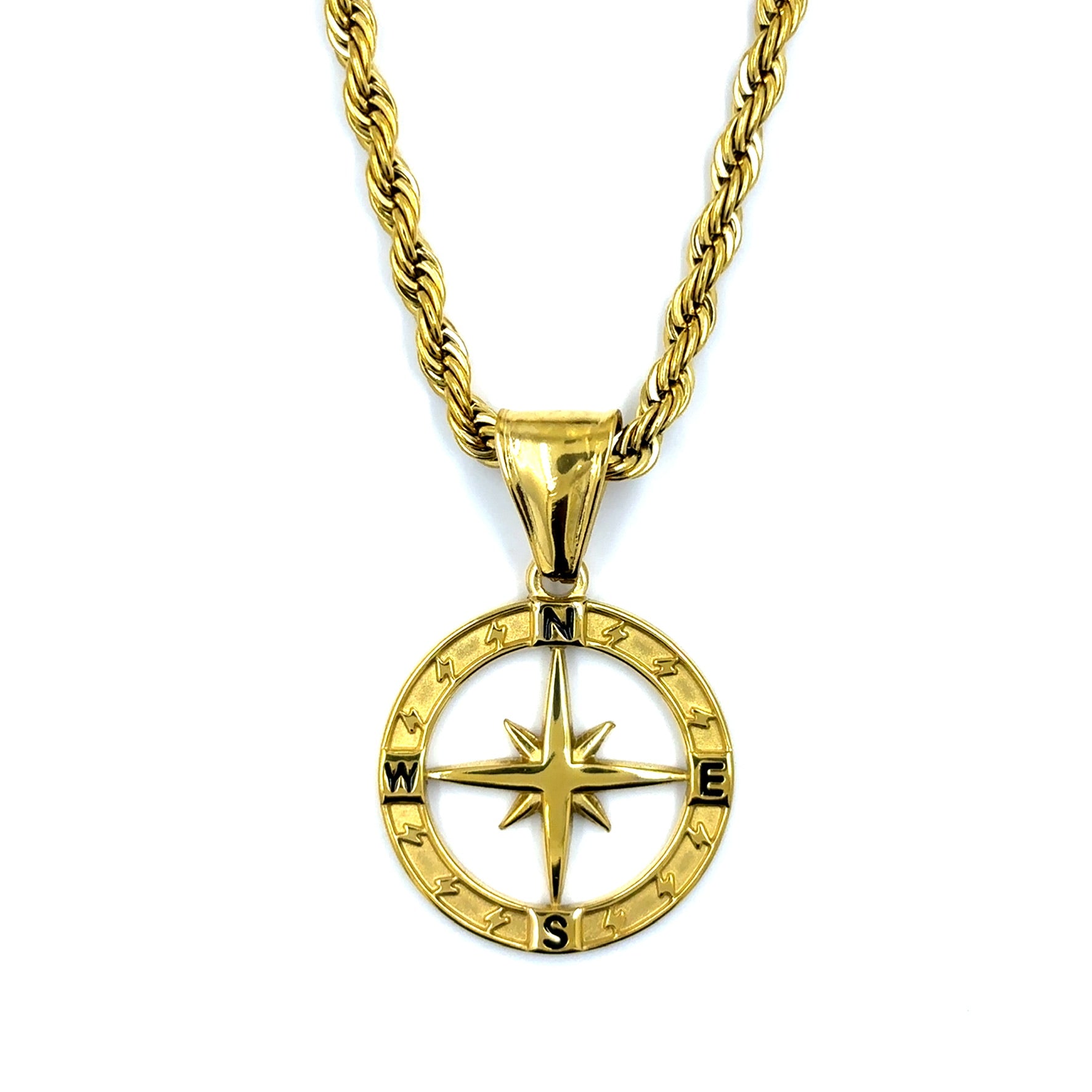 Compass Rose Necklace (Gold)