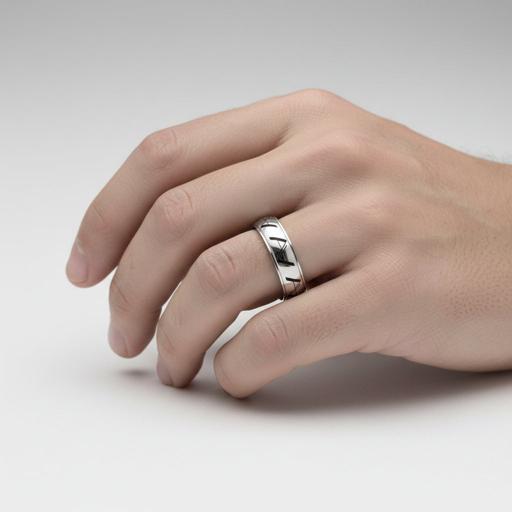 Stainless Steel Arthur Alan Ring (6MM)