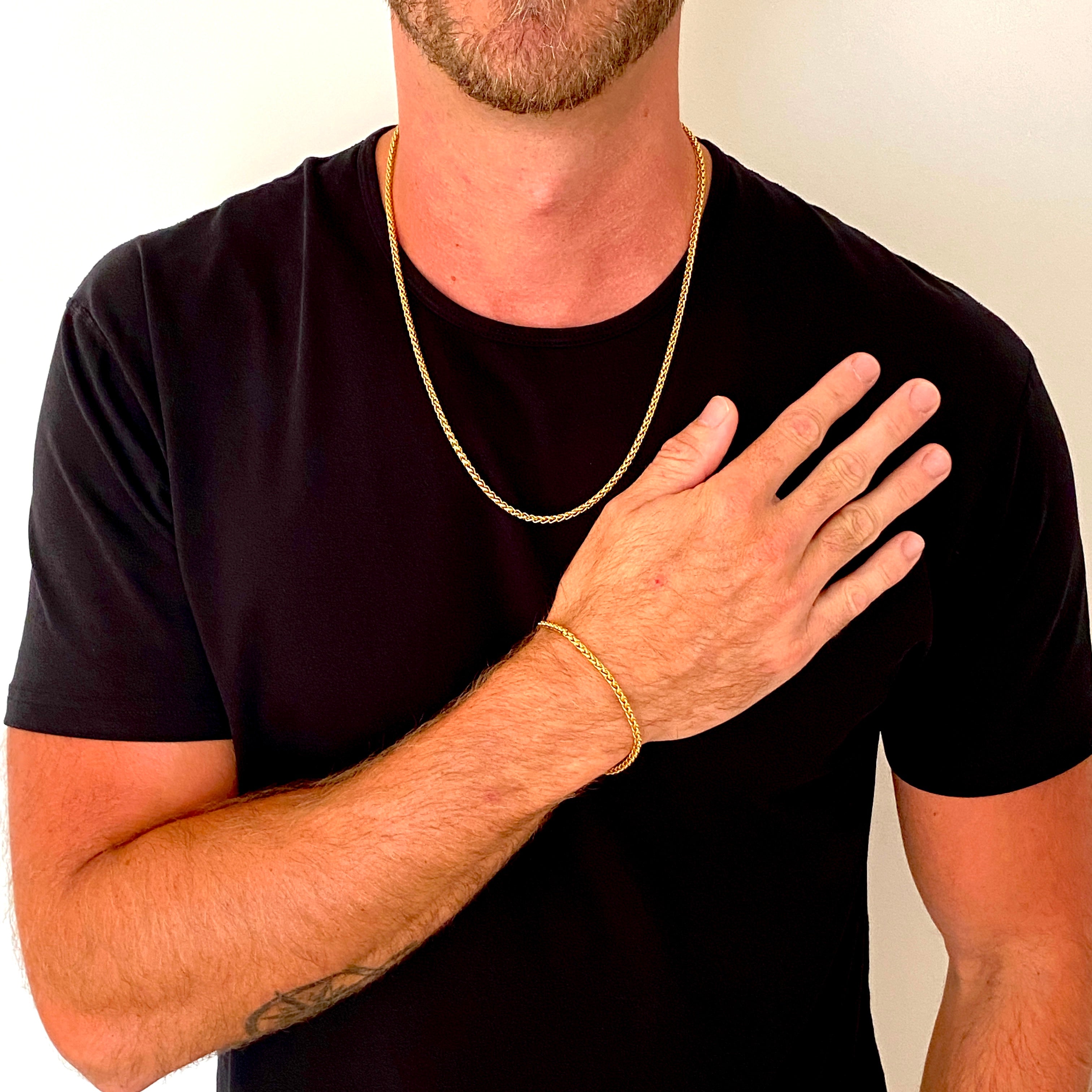 Wheat Bracelet (Gold) 3MM