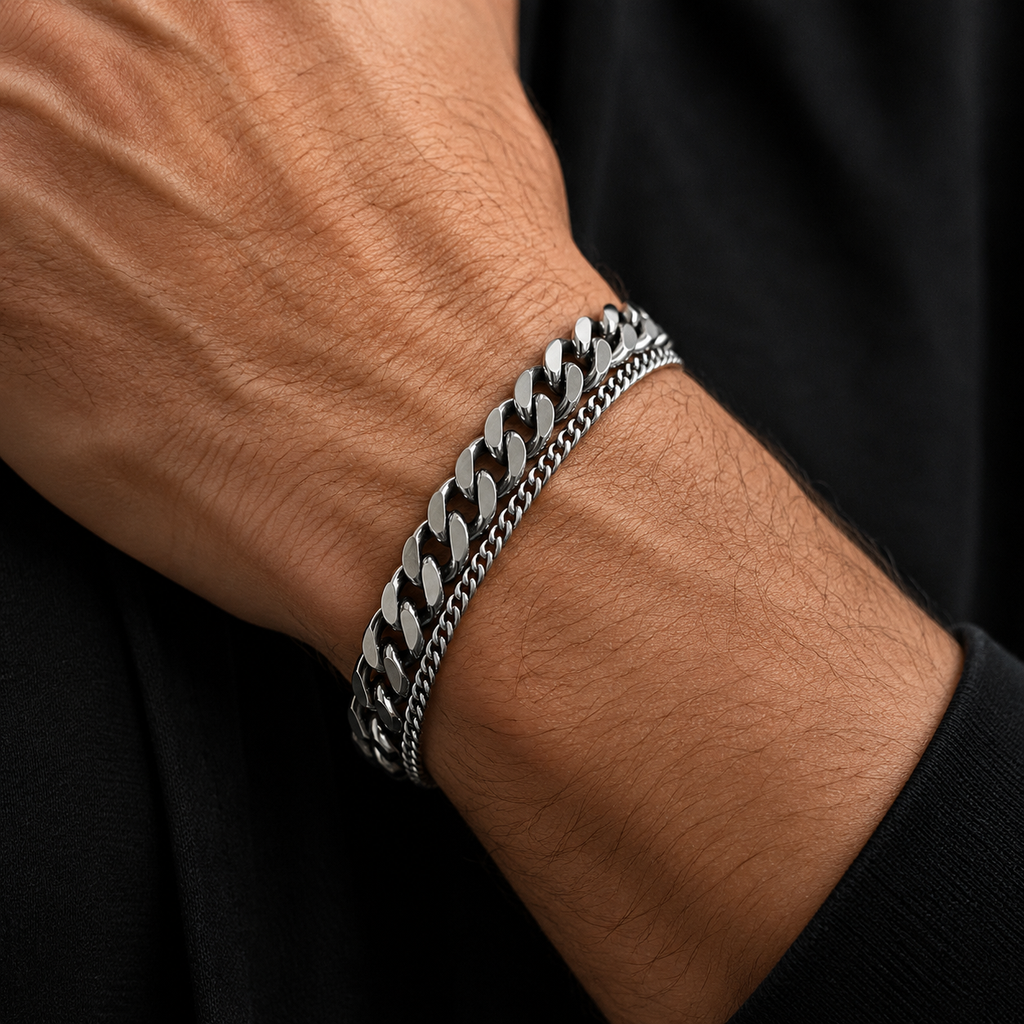 Cuban Link Bracelet (Silver) 3MM
