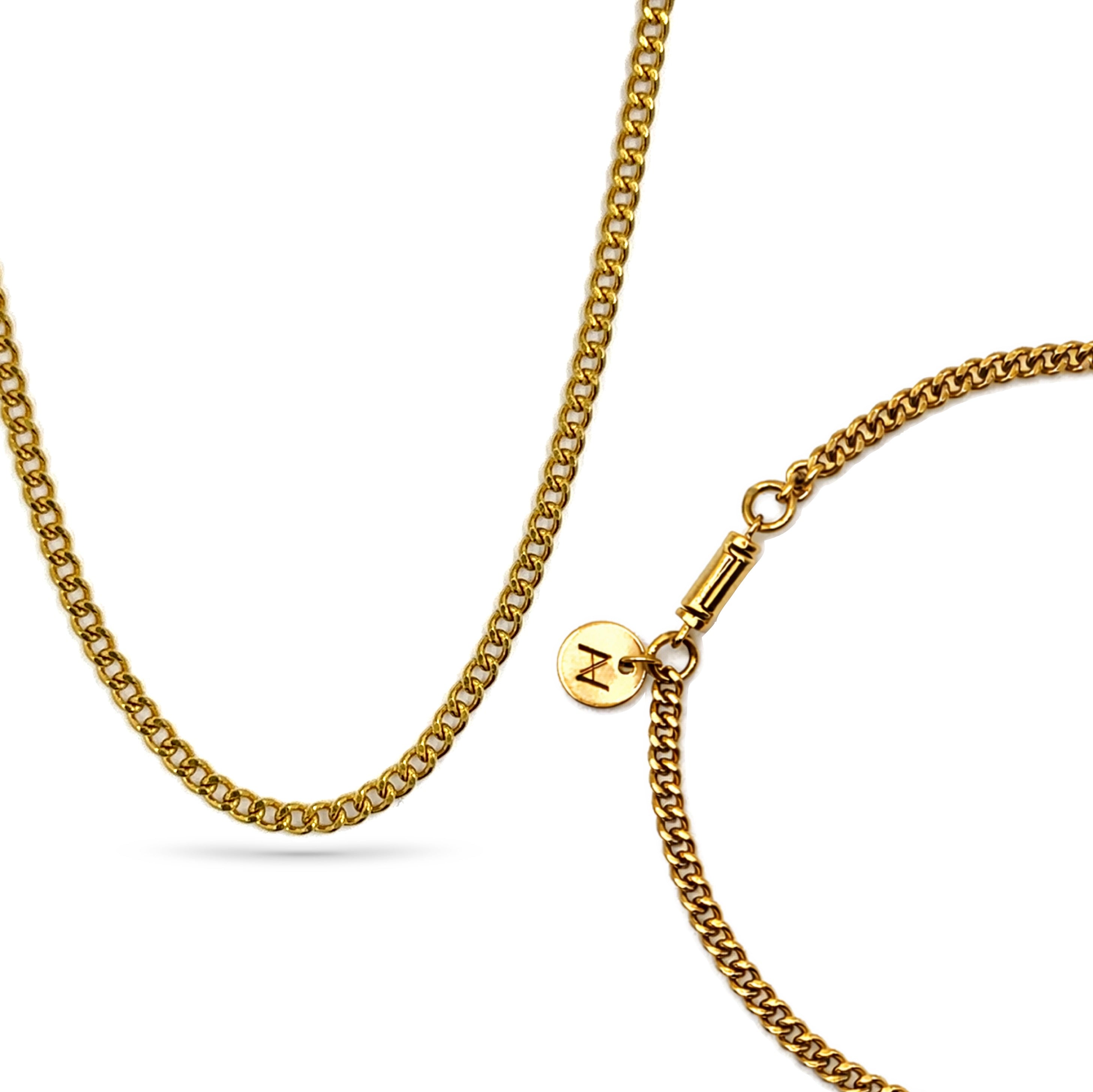Cuban Link Chain Set (Gold) 2MM