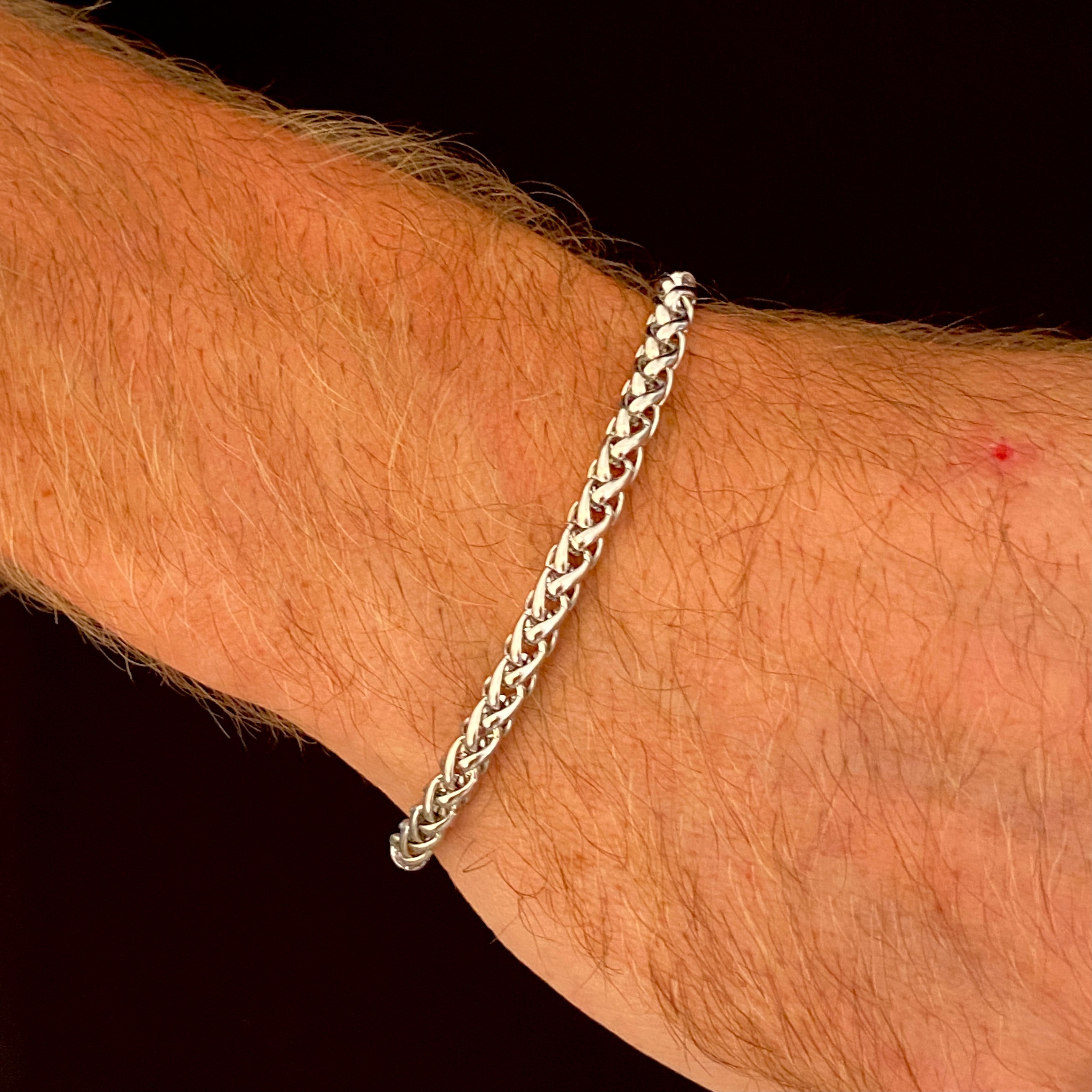 Wheat Bracelet (Silver) 5MM