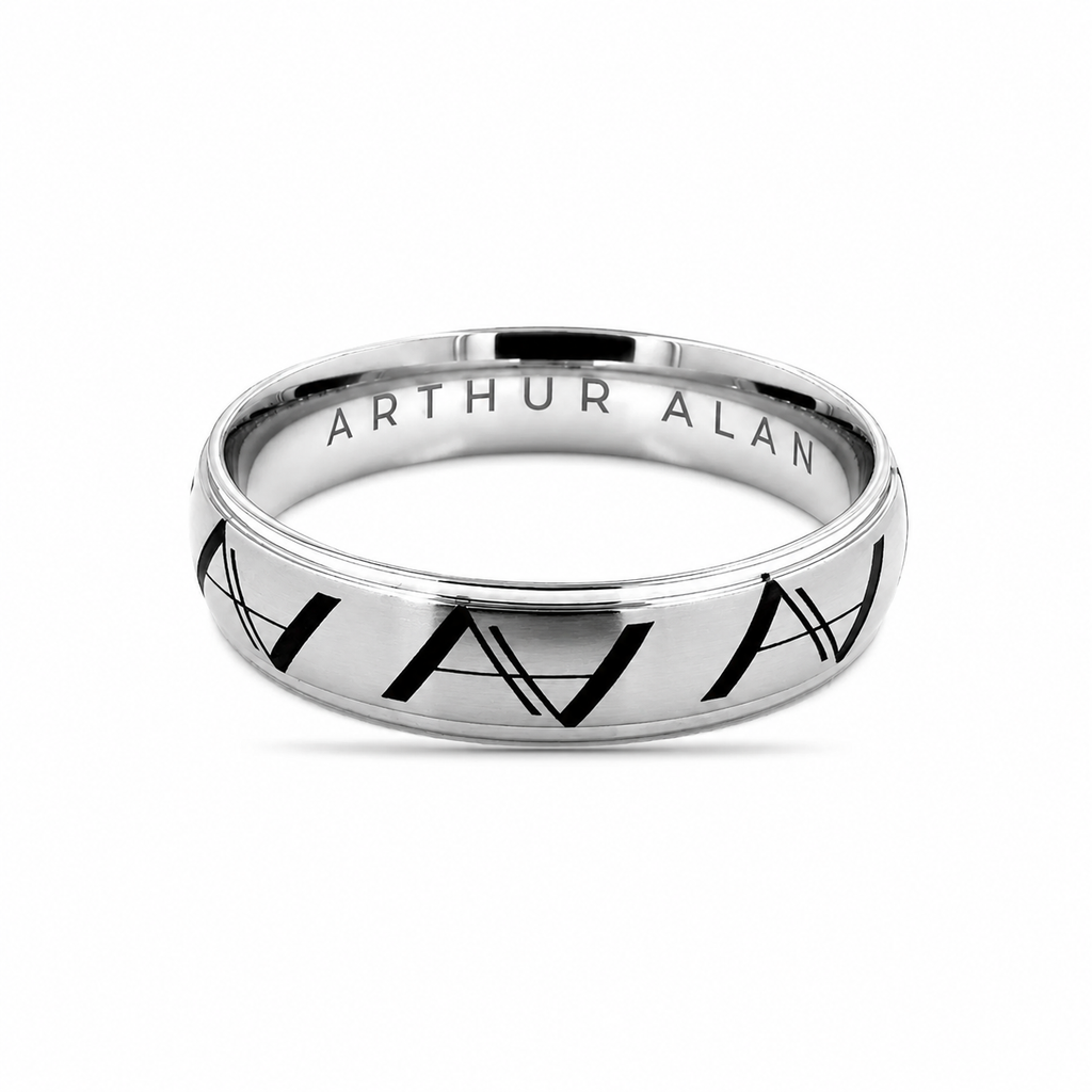 Stainless Steel Arthur Alan Ring (6MM)