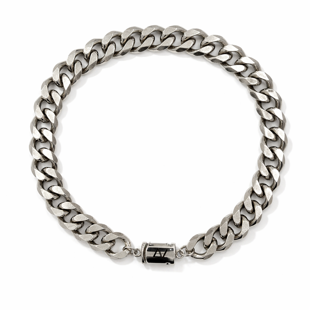 Cuban Link Bracelet (Silver) 9MM