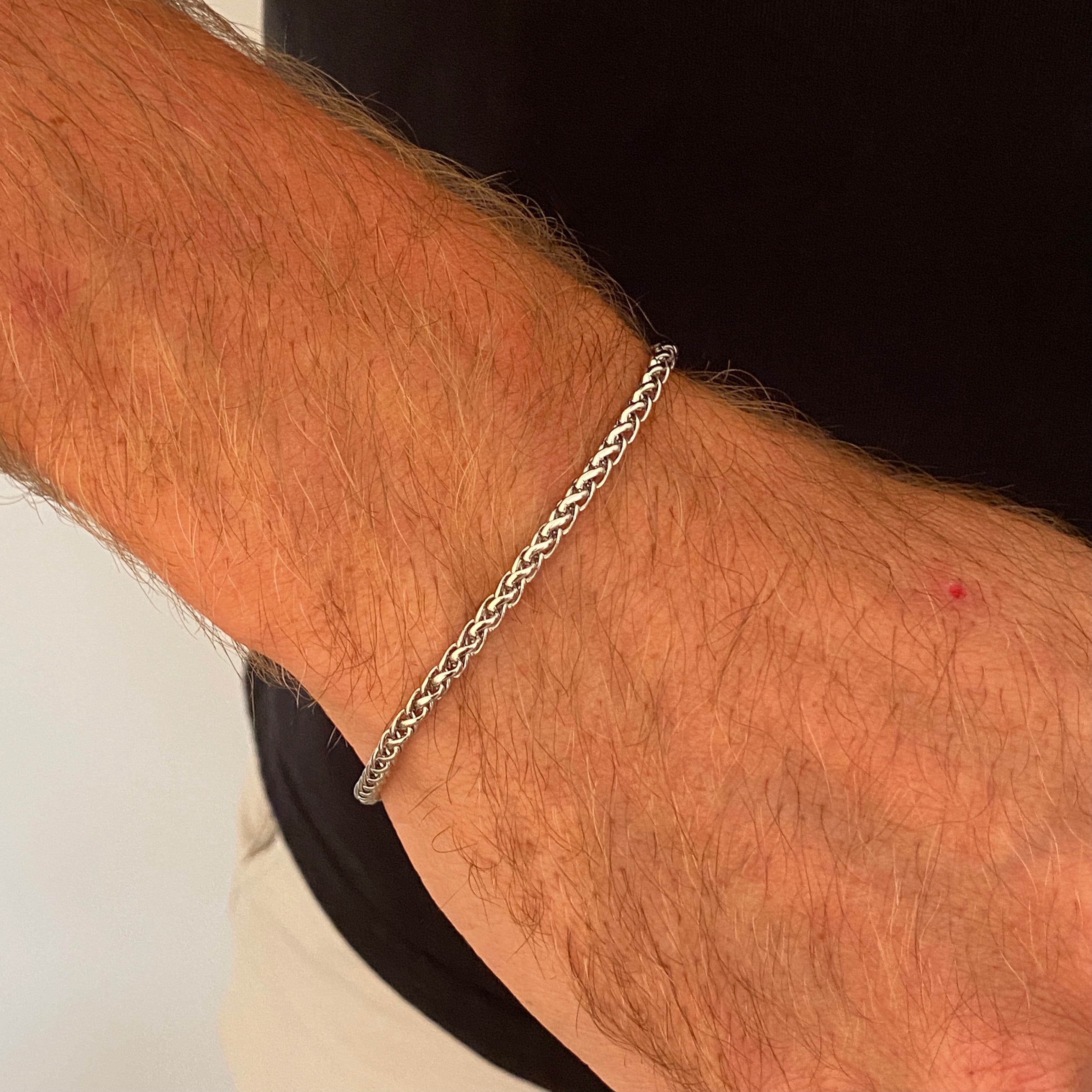 Wheat Bracelet (Silver) 3MM