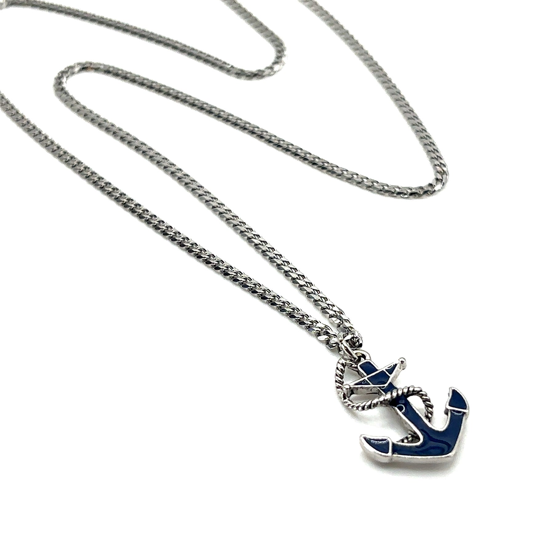 Navy Anchor Necklace