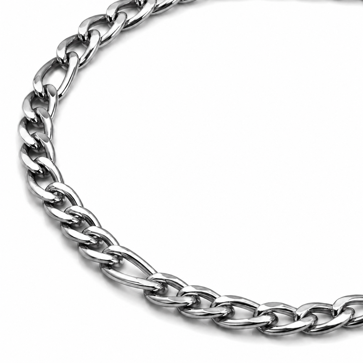 Figaro Bracelet (Silver) 4MM