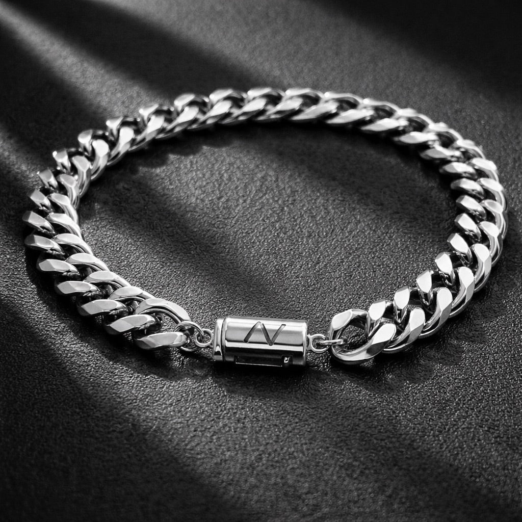 Cuban Link Bracelet (Silver) 9MM