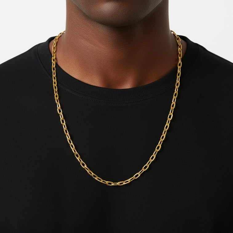 men's gold toggle necklace