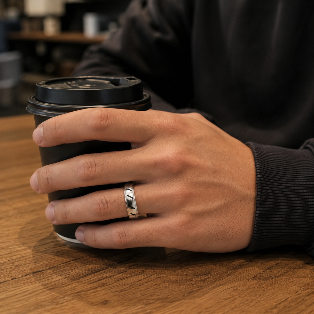 Stainless Steel Arthur Alan Ring (6MM)