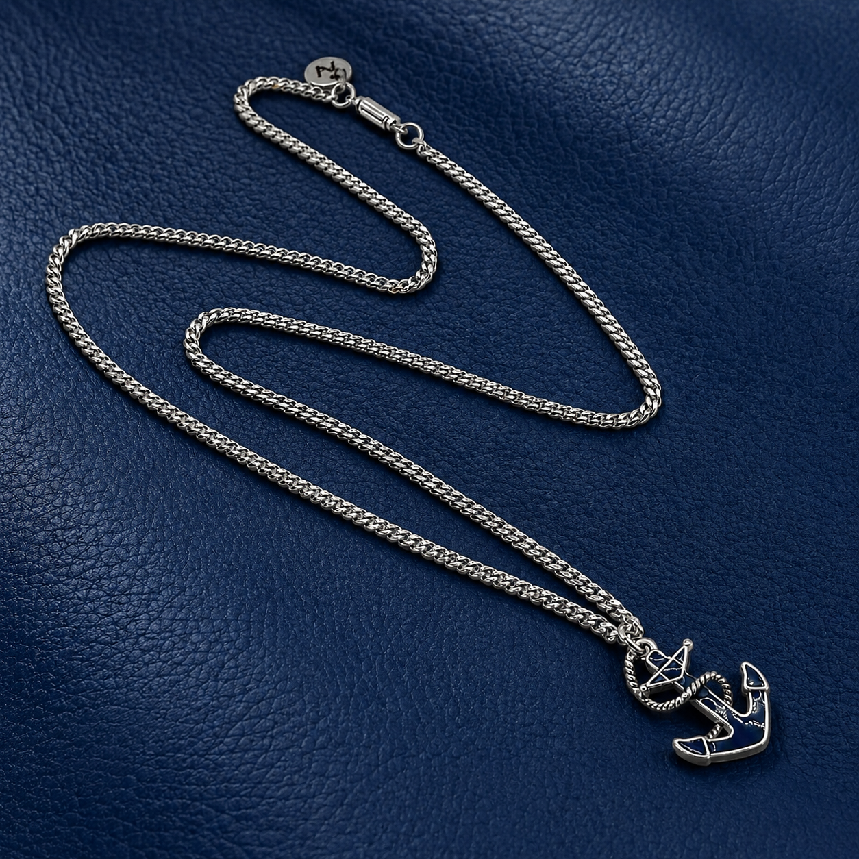 Navy Anchor Necklace