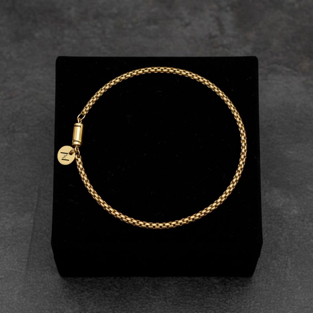 Box Bracelet (Gold) 2MM