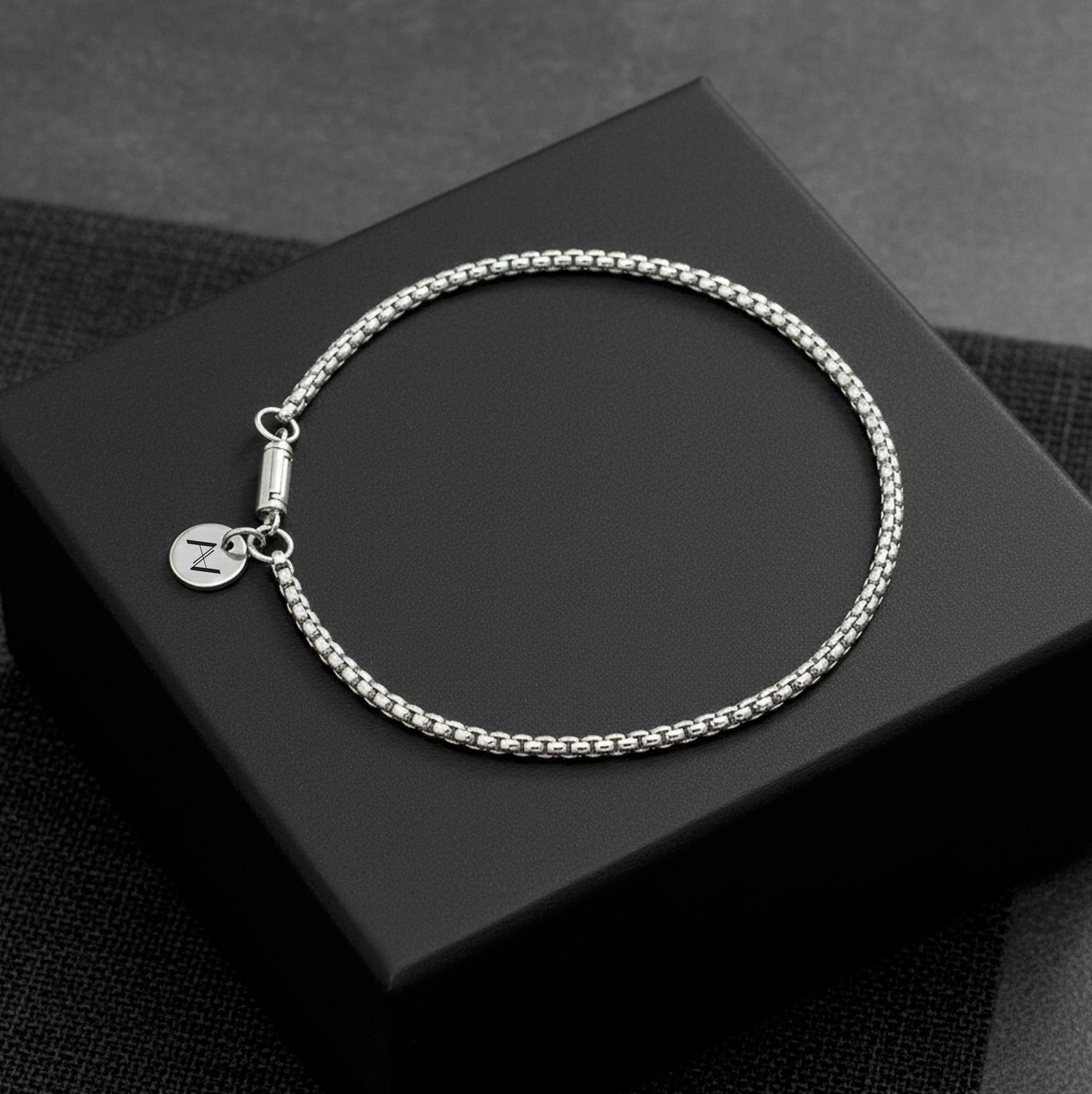 Box Bracelet (Silver) 2MM