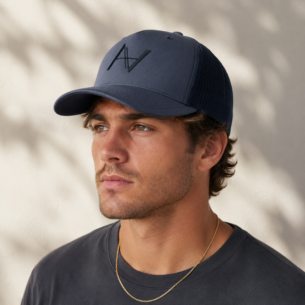Navy Snapback Hat