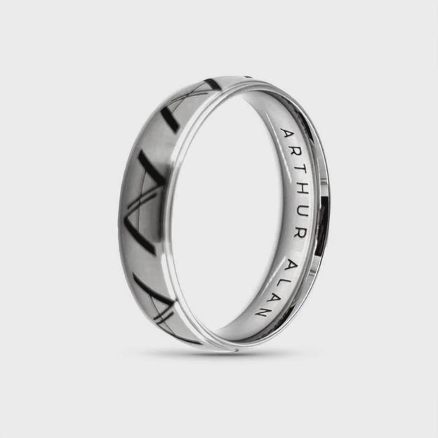 Stainless Steel Arthur Alan Ring (6MM)