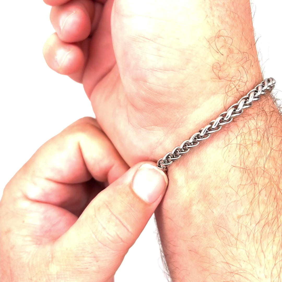Wheat Bracelet (Silver) 5MM