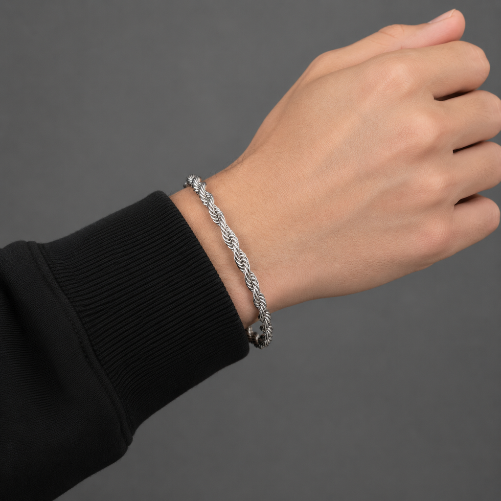 Rope Bracelet (Silver) 5MM
