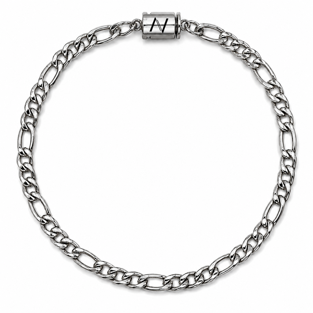 Figaro Bracelet (Silver) 4MM