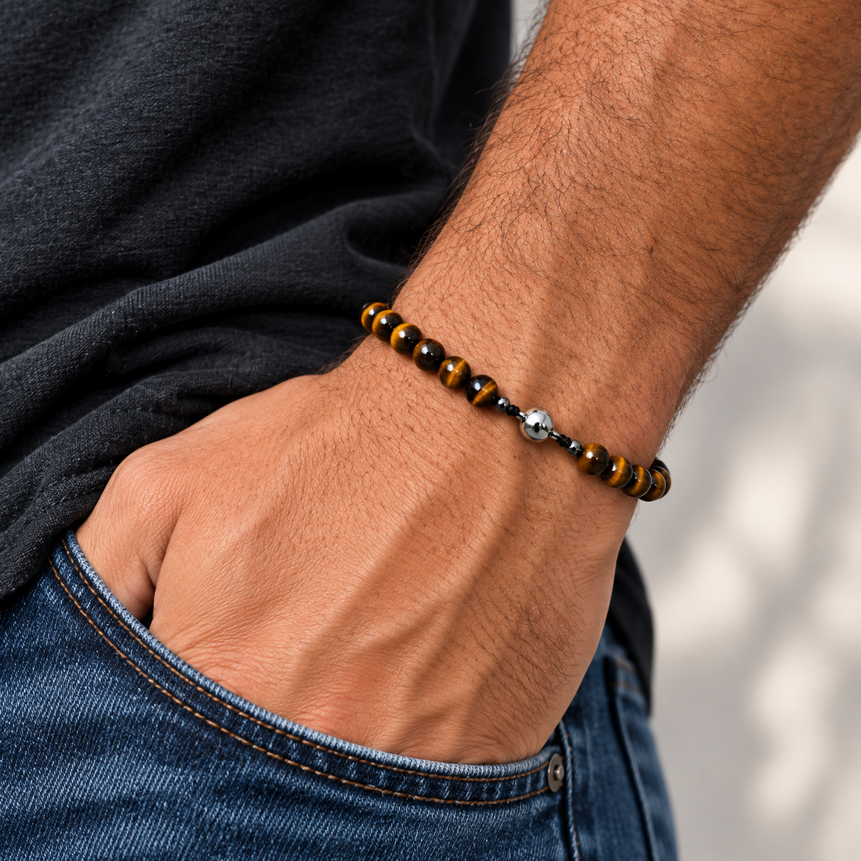 Tiger's Eye Beaded Bracelet